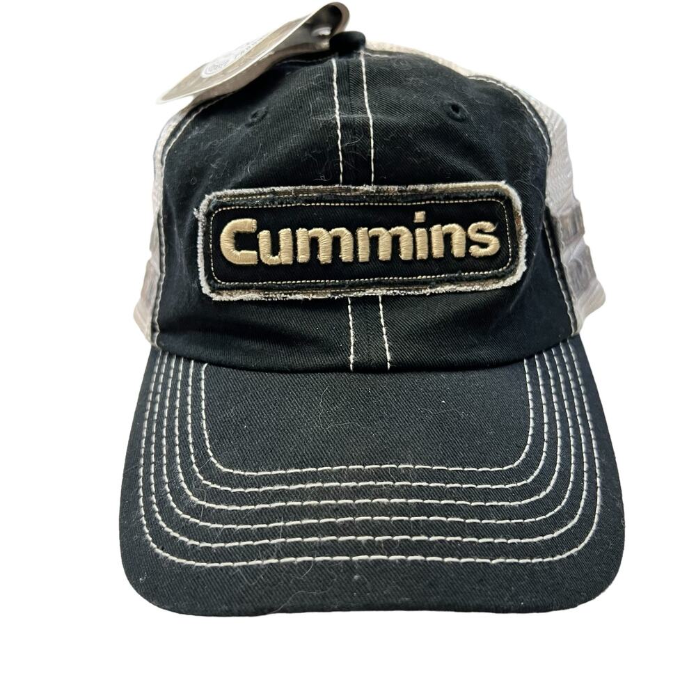 Realtree Cummins Trucker Cap Snapback Camo Striped Hat Well Worn Look New W/ tag